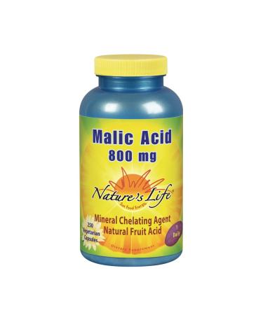 Nature's Life Malic Acid 800 mg 250 Veggie Caps