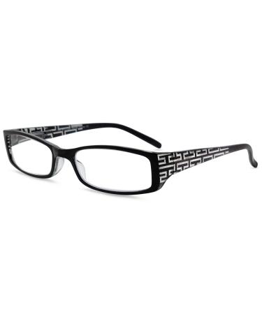 In Style Eyes Super Strength II High Magnification Reading Glasses Black 5.0 x