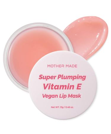 MOTHER MADE Vitamin E Vegan Lip Sleeping Mask for Very Dry  Chapped Lips  0.46 oz | Overnight Hydrating Lip Care Treatment Mask Skin for Plumper Pout | Lip Balms & Moisturizers
