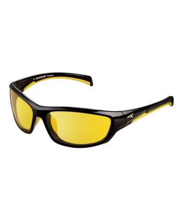 KastKing Polarized Night Vision Glasses for Men and Women, Driving Eyewear, Reduce Glare and Enhance Vision Hiwassee-full Wrap Design - Yellow Lens