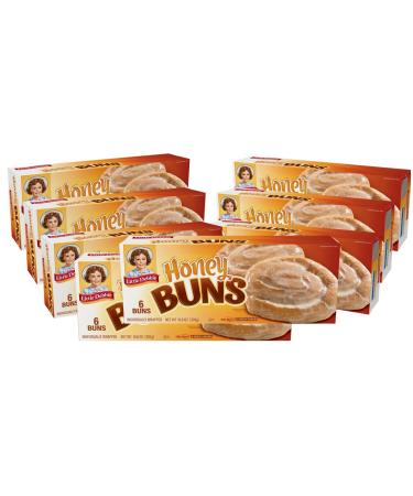 Little Debbie Honey Buns, Soft Pastry with a Touch of Honey and Cinnamon Topped with a Light Glaze (8 Boxes), Golden