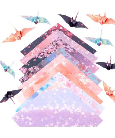 Origami Paper Large, Opret 100 Sheets 20x20cm / 8 inch Large Origami Paper  50 Vivid Colors Single Sided for Arts and Crafts Projects 8x8 in