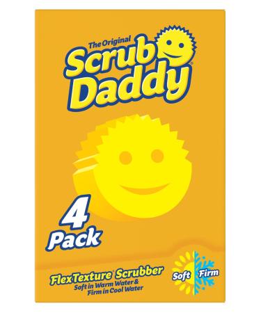 Scrub Daddy 4ct + Scrub Mommy 4ct - Scratch-Free Multipurpose Dish Sponge -  BPA Free & Made with Polymer Foam - Stain & Odor Resistant Kitchen Sponge