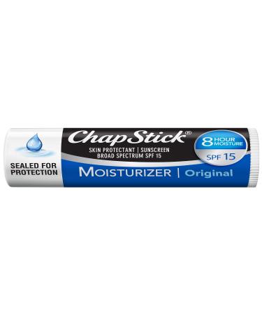 ChapStick Moisturizer Original Lip Balm Tube SPF 15 and Skin Protectant - 0.15 Oz
