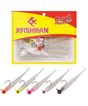 Crappie-Baits- Plastics-Jig-Heads-Kit-Shad-Minnow-Fishing-Lures-for Crappie- Panfish-Bluegill-40 &135