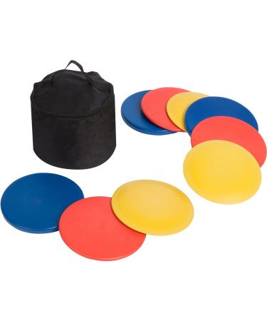 Trademark Innovations 9-Inch Plastic Cone Orange Sports Training Gear (Pack of 12)