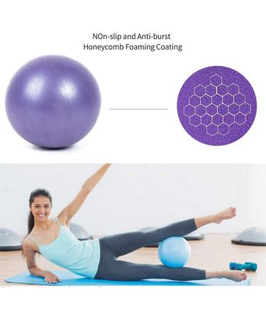 9 Mini Exercise Balls, 2 Packs Pilates Ball Core Ball Physical Therapy Ball  with Inflatable Tool for Yoga Fitness Stability Barre Balance Training  Physical 