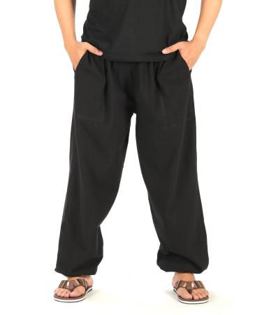 Harem Pants in Blue, With Large Pocket and Flexible Waist Unisex Yogapants  for All Sizes and Length, Made of 100% Soft Cotton -  Canada