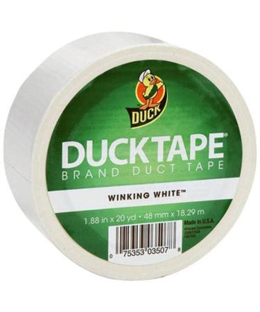 Duck Brand 1265015_C Duck Color Duct Tape, 6-Roll, White, 6 Rolls