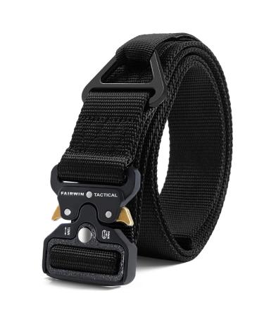 FAIRWIN Ratchet Belts for Men's Casual Nylon Web Belt Golf Belts for Men  Adjustable Dress Men's Belts for Jeans Shorts Black M (Waist 36-42)  Adjustable