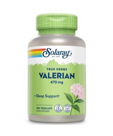 Solaray Valerian 470mg | Relaxation Support (180 CT) 180 Count (Pack of 1)