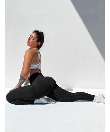 Women's Seamless Leggings High Waist Tummy Control Gym Running Yoga Pants  Butt Lift Workout Athletic Tights 