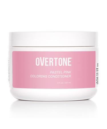 Overtone Haircare Color Depositing Conditioner - 8 oz Semi-permanent Hair Color Conditioner With Shea Butter & Coconut Oil - Pastel Pink Temporary Cruelty-Free Hair Color (Pastel Pink)