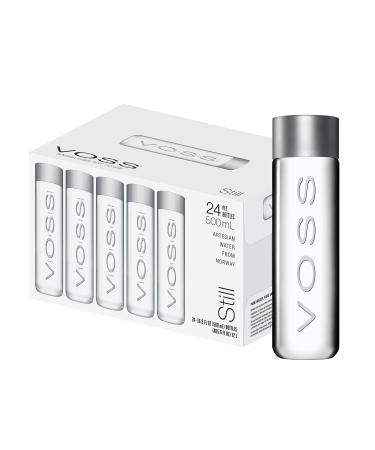 VOSS - Premium Still Bottled Water Naturally Pure BPA Free PET Plastic Recyclable - Crisp Refreshing Taste On-The-Go Hydration 500ml 24 count (Pack of 1) 24 Count (Pack of 1) Original