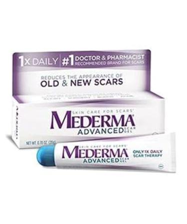Mederma Advanced Scar Gel - 1x Daily: Use less save more - Reduces the Appearance of Old & New Scars - #1 Doctor & Pharmacist Recommended Brand for Scars - 0.7 ounce 0.7 Ounce