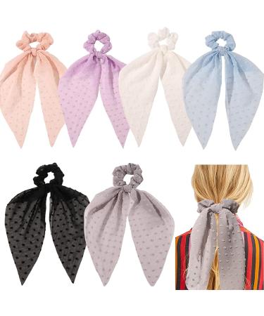 DINPREY Elastic Hair Scarf Headbands Silk Hair Bandanas Scarf Solid Head  Kerchief Headbands with Clips for Women (8 Colors Set)