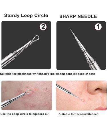  Lancet For Facial Milia Remover And Whitehead Extractor  Double Ended Angled Circle Loop & Sharp Needle Pimple Popper Tool  Dermatologists Recommended Design And Comes