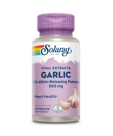 Solaray Enteric Coated Garlic 500 mg 60 Vegetarian Capsules