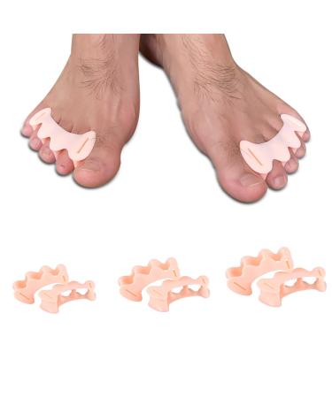 Toe Separators-Toe Straightener-Yoga Toes Toe separators Toe spacers for  Men Toe spreaders for Women Bunion Correction-for Hammertoes Plantar  Fasciitis Hallux Valgus Size Medium-Nude (1 Pair) Nude M-Men's shoe size:  7-11 Women's shoe