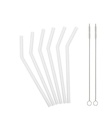 Reusable Silicone Straws for Toddlers & Kids - 12 Pcs Flexible Short Drink 6.7 Straws for 6-12 oz Yeti/Rtic/Ozark Tumblers & 4 Cleaning Brushes - BPA