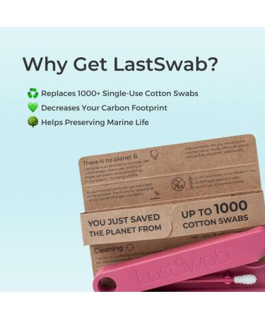  LastSwab® Reusable Cotton Swabs for Gentle & Eco-Friendly  Beauty Routines - The Sustainable Alternative to Single-Use Q Tips - Zero  Waste & Easy to Clean - Comes with a Convenient Travel