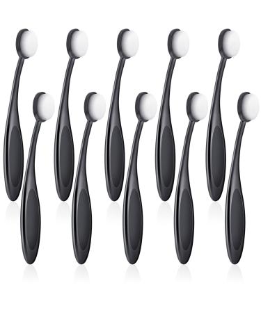 5 Pack Craft Ink Blending Brushes Set Tool Oval Makeup Brushes Blender  Brush for Card Making（Size 4, 0.8 Brush Head, Black） 