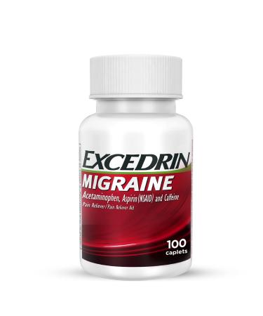 Excedrin Migraine Relief Caplets to Alleviate Migraine Symptoms - 100 Count