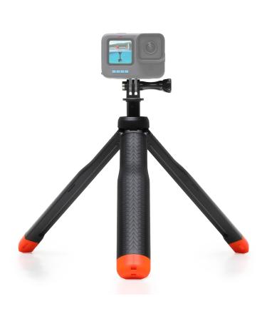 SOONSUN 4-in-1 Floating Selfie Stick for GoPro Hero 11, 10, 9, 8, 7, 6, 5, 4, 3, Max, Fusion, Session, DJI OSMO, AKASO, Insta360 - Use as Floating Handle, Extendable Monopod, Hand Grip, Tripod Stand Red