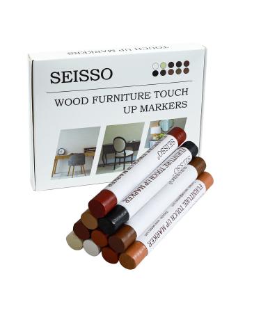 SEISSO Furniture Repair Kit, Wood Floor Repair Kit, Furniture Scratch  Repair Wood Fillers, 12 Colors Touch Up for Wood Scratches, Stains, Floors,  Laminate, Cabinet, Cherry, Tables, Carpenters 