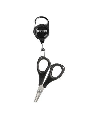 Booms Fishing RG4 2-Pack Fly Fishing Retractor Locking Retractable Gear  Tether Heavy Duty Retractable Keychain with 27.5 Steel Retractable Cord  7.7oz 2-Pack Black