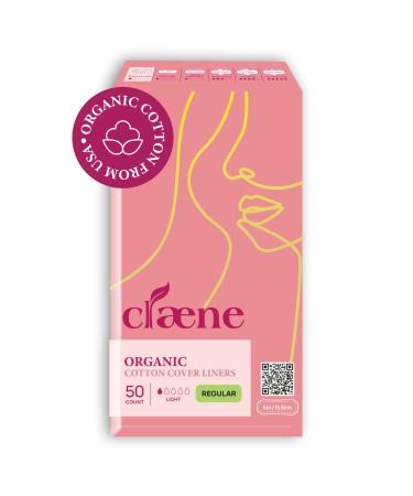 Claene Organic Cotton Panty Liners, Unscented, Thin, Cruelty-Free, Daily,  Breathable Organic Panty Liners for Women, Light Incontinence, Natural