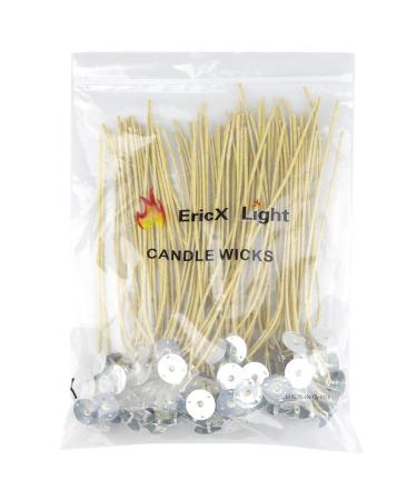 EricX Light 100 Piece Cotton Candle Wick,3.5 Pre-Waxed & Cotton Core,for  Candle Making,Candle DIY