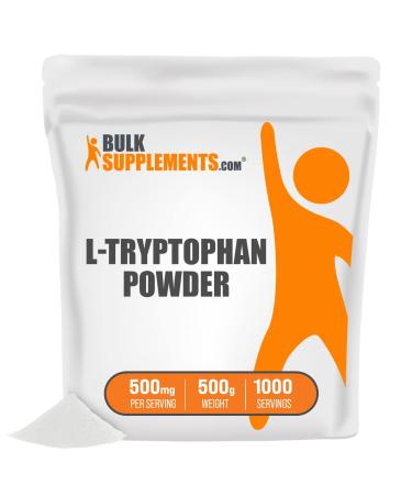 BulkSupplements.com L-Tryptophan Powder - L Tryptophan 500mg - Serotonin Supplement (500 Grams - 1.1 lbs) 1.1 Pound (Pack of 1)