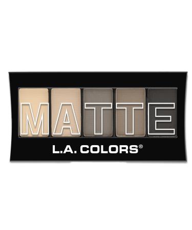LA COLORS 5 Color Matte Eyeshadow, Nude Suede, 0.08 Oz, Powder