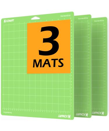 Nicapa 12x12 inch Standard Grip Cutting Mat for Cricut Maker  3/Maker/Explore 3/Air 2/Air/One (3 Pack) Standard Adhesive Sticky Green  Quilting Replacement Cut Mats StandGrip Green