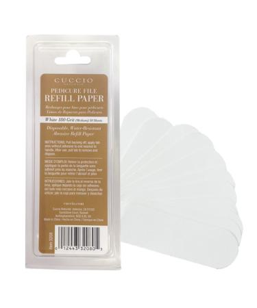 Cuccio Naturale White 180 Grit Refills for Reusable Stainless Steel Pedicure File