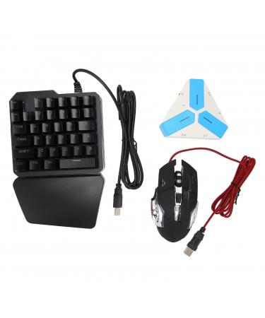 Keyboard Mouse Converter Combo Wired Wireless Connection Plug and Play Keyboard Mouse Adapter ABS Portable Gaming Mouse for Mobile Game