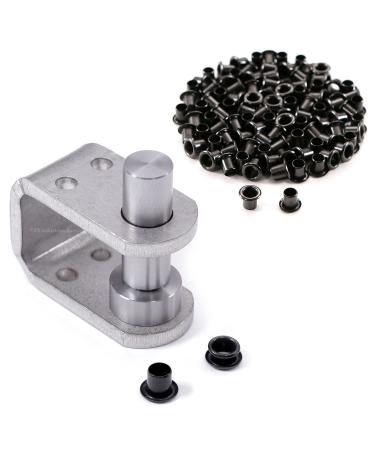 Kydex Holster Eyelets - (#8-9 Length) - (1/4 in. Diameter) - (Black Coated)  - (100 Pack) - (USA Made) - Kydex Rivets for DIY Holster and Sheath Making  Black - #8-9 (1/4)
