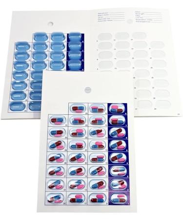 Monthly Pill Organizer Cold Seal Medication Blister Cards – DIY Pharmacy Pill Packaging for Medication, Disposable, Easy to Use, Just Fill and Seal (31 Day-6 Packs) 6 Count (Pack of 1)