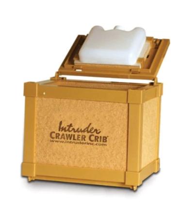 CrawlerCrib Nightcrawler Worm Bait Box, Keeps Bait Fresh, Packed with Good  N' Lively Worm Bedding, Small Medium Large Deluxe