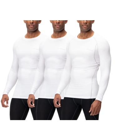 DEVOPS 2 Pack Men's 3/4 Compression Pants Athletic Leggings with Pocket  Medium 2# (Basic) - Black / White