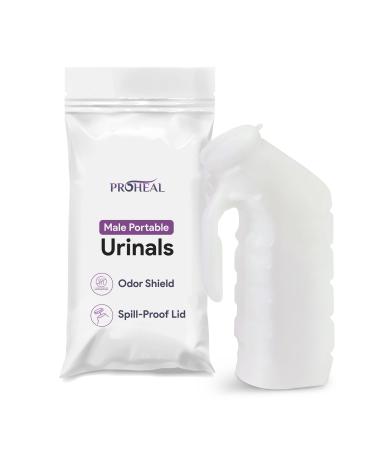 Portable Urinals for Men - Spill Proof Pee Bottles for Men - Versatile Travel Urinal - 32 oz. Urine Bottles for Men Capacity - Tight Seal Lid Male Urinal Bottle - 1 Pack