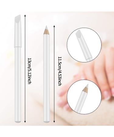 6 Pieces White Nail Pencils 2-In-1 Nail Whitening Pencils with Cuticle  Pusher for French Manicure Supplies | OutfitOcean Australia