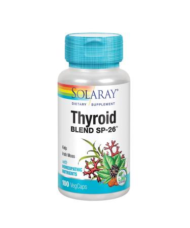 Solaray Thyroid Blend SP-26 | Herbal Blend w/Cell Salt Nutrients to Help Support Healthy Thyroid Function | Non-GMO, Vegan | 100 VegCaps