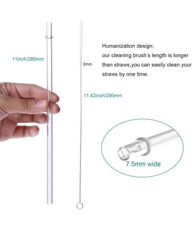 DAKOUFISH 11 Inch Reusable Plastic Clear Stripe Plastic Drinking