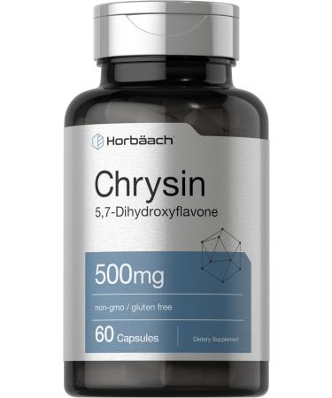 Chrysin 500mg | 60 Capsules | Passion Flower Extract | Non-GMO, Gluten Free Supplement | by Horbaach