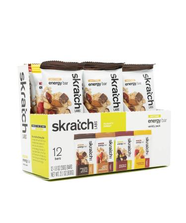 SKRATCH LABS Anytime Energy Bar, Variety Pack, (3 of each flavor) Low Sugar, Gluten Free, Vegan, Kosher, Dairy Free