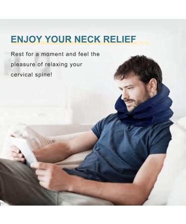 Cervical Neck Traction Device for Neck Pain Relief, Adjustable Inflatable  Neck Stretcher Neck Brace, Neck Traction Pillow for Use Neck Decompression