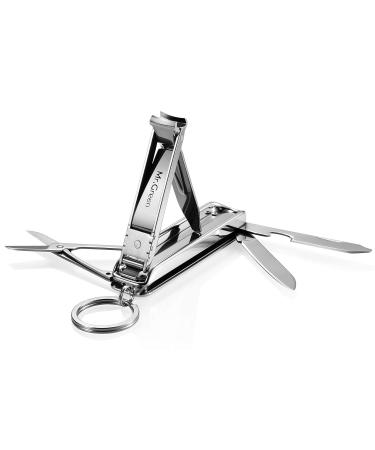 No Splash Nail Clippers for Fingernail and Toenail 100% Medical Grade  Stainless Steel Professional Nail Cutter with Detachable Nail Catcher Shell  Maximum Sharpness (White)
