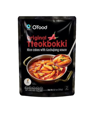 Chung Jung One O'Food Tteokbokki, Korean Rice Cakes with Red Chili, No MSG, No Corn Syrup, Gluten Free, Korean Street Food Tteokbokki, Ready in 3mins (ORIGINAL)